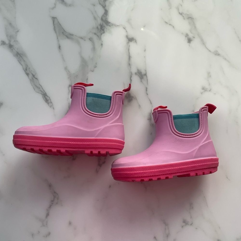 Zara Kids Pink and Blue Waterproof Rain Boots